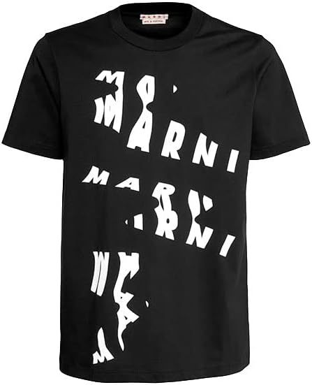 Amazon | [Marni] マルニ ロゴグラフィック Tシャツ HUMU0198P8 黒 白